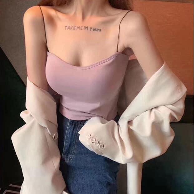 Áo Bra 2 Dây Mảnh Dáng Lửng 2055