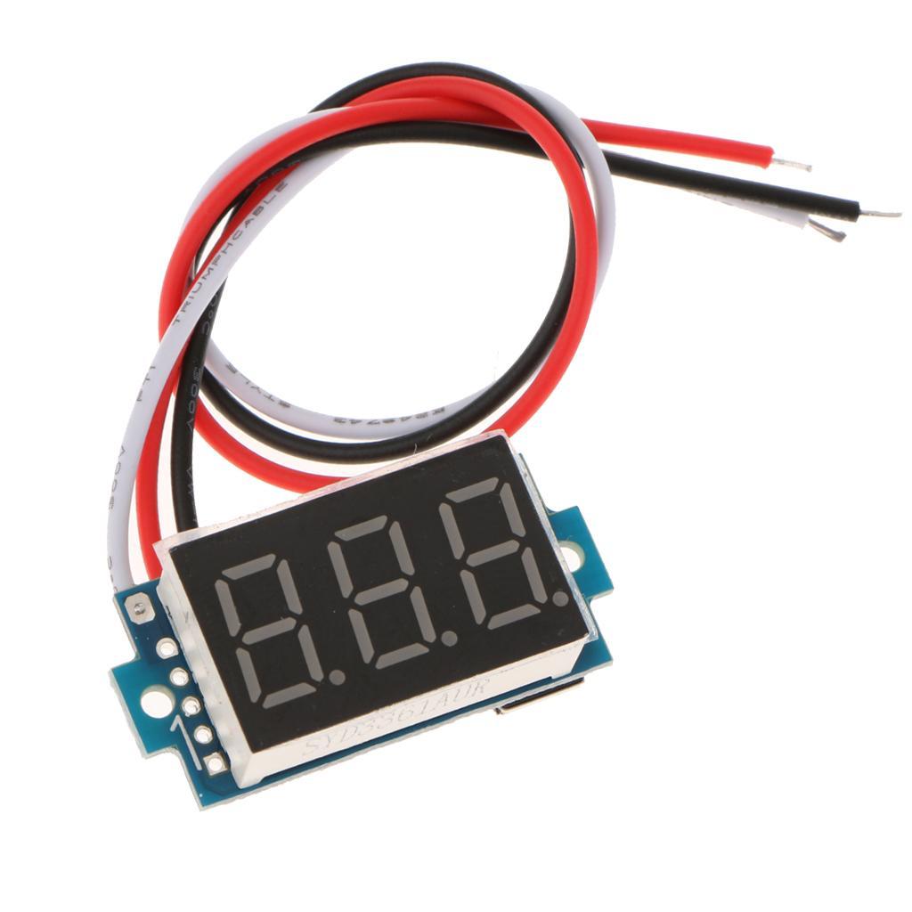3 Wire DC3.5-30V Digital Volt Meter Car Motor 0.36'' LED