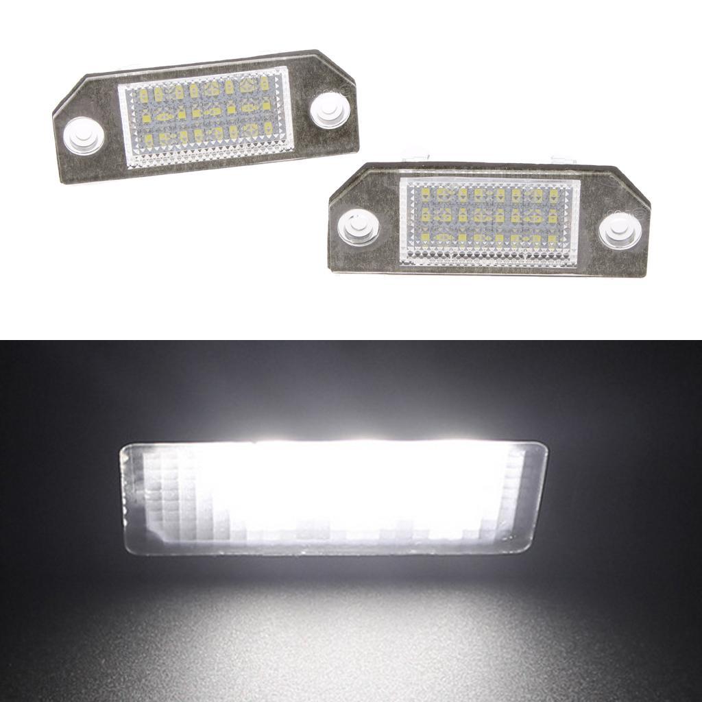 1 Pair White LED 3528 SMD Car License Plate Light Lamp Bulb for Ford Focus