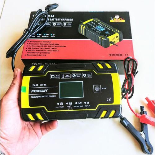 Sạc ắc quy thông minh tự ngắt khi đầy 12v-24v có chức năng khử sunfat phục hồi bảo dưỡng ắc quy loại tốt