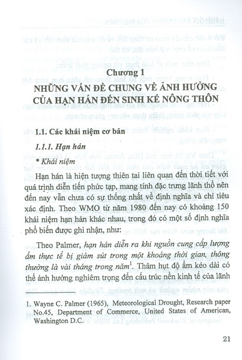 Đánh Giá Ảnh Hưởng Của Hạn Hán Đến Sinh Kế Dân Cư Nông Thôn Tỉnh Ninh Thuận (Sách Chuyên Khảo)