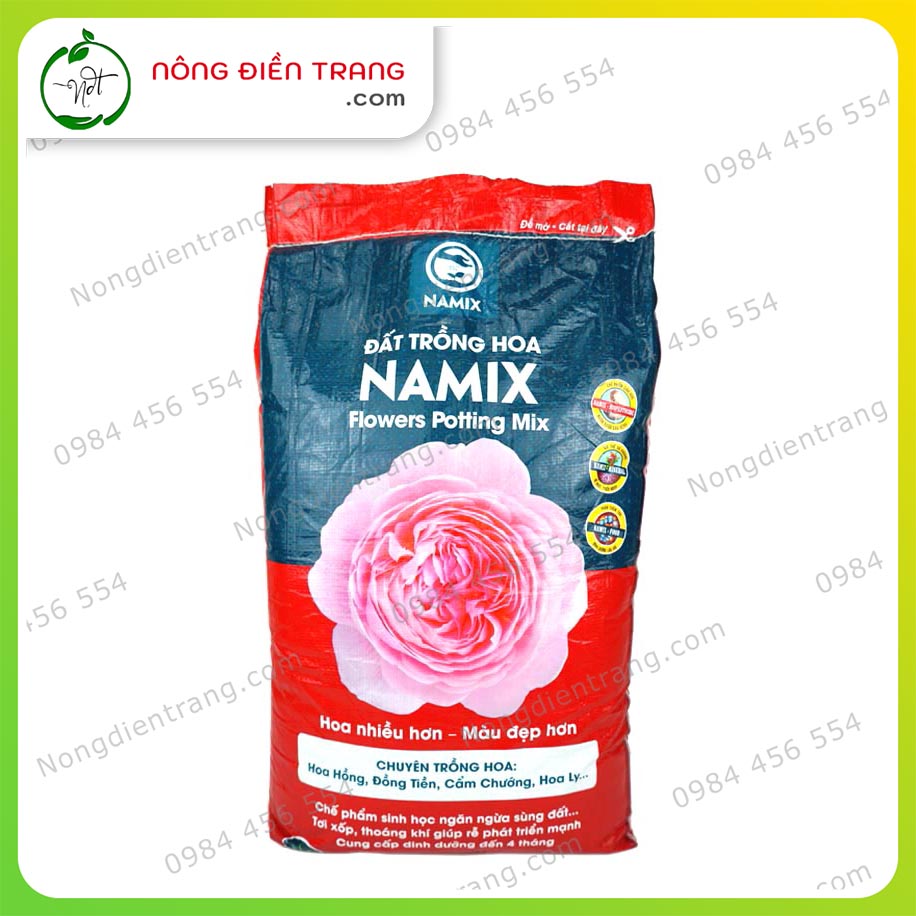 Đất Sạch Trồng Hoa Namix - Bao 20dm3 - Flowers Potting Mix Namix Hoa Nhiều Hơn, Màu Đẹp Hơn VTNN Nông Điền Trang
