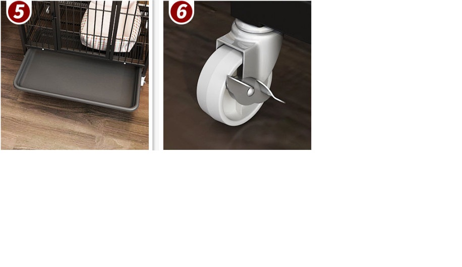 Chuồng Chó Nan Ống Nan Dày 2 Màu Đen Và Trắng Dành Cho Chó Dưới 8kg