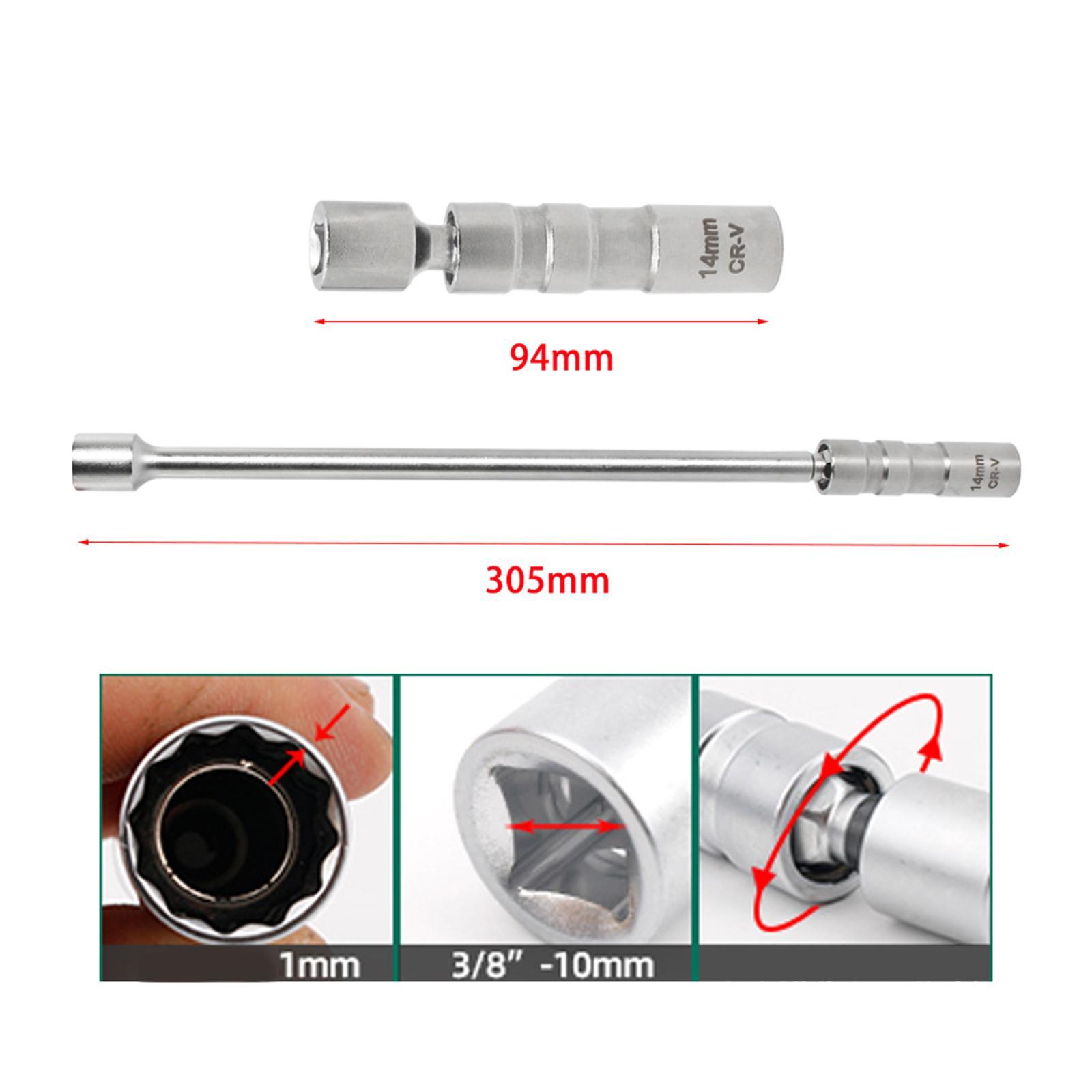 Joint Spark Plug Socket Rust Resistant Fit for  14mm