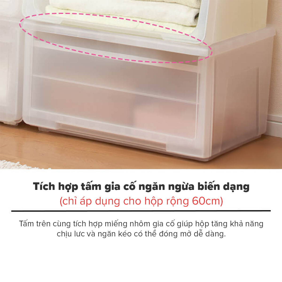 TENMA Hộp Lưu Trữ Ngăn Kéo Kabazoko JAPAN QUALITY, Lắp Được Bánh Xe, Xếp Chồng 4 Tầng