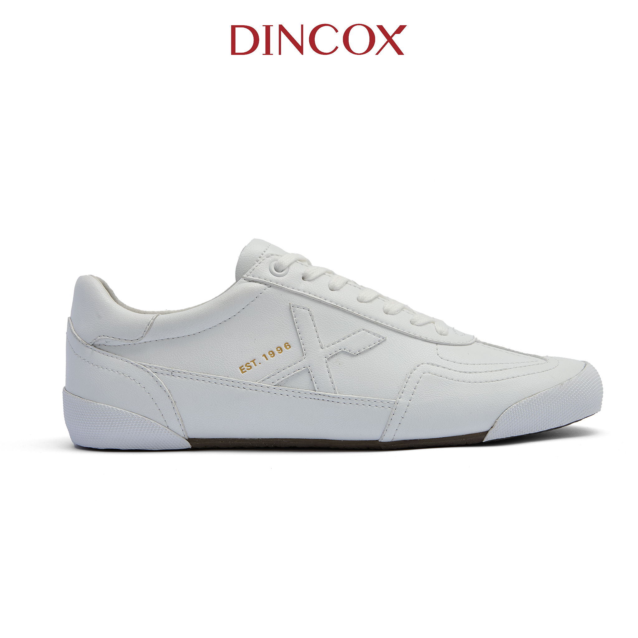 Giày Sneaker Da Nam Nữ Dincox DC47 WHITE Shoes Đế Bằng, Bền Và Nhẹ Hơn- Da Dincox Thời Thượng