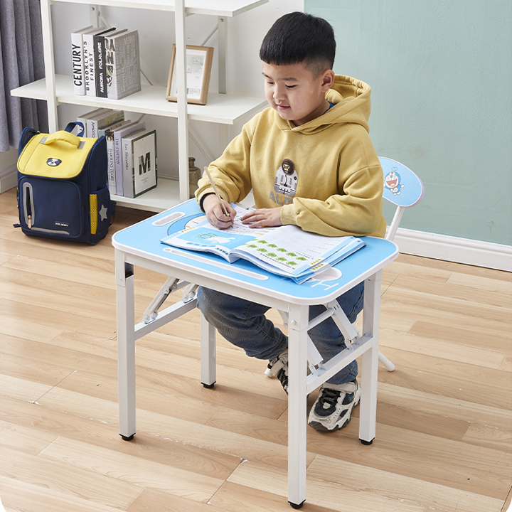 Bộ Bàn Học Sinh Trẻ Em, Bàn Học Cho Bé Lớp 1 Kiểu Hoạt Hình, Bàn Học Gấp Gọn -M057