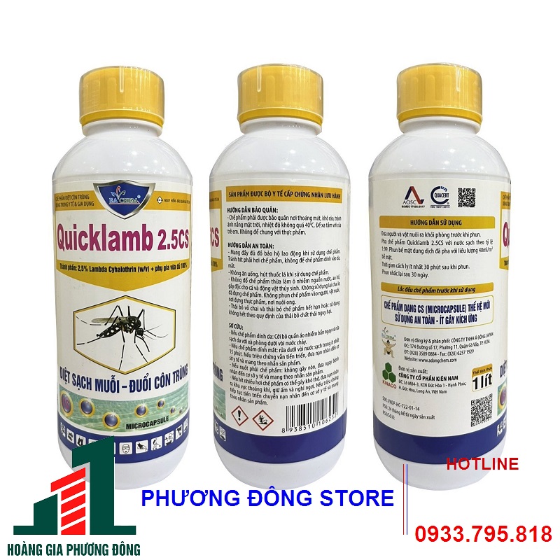 Thuốc diệt muỗi côn trùng QUICKLAM 2.5CS-1 lít