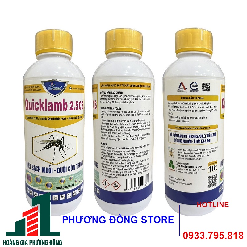 Thuốc diệt muỗi QUICKLAM 2.5CS_ chai 1 lít