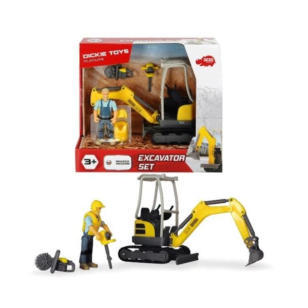 Bộ Đồ Chơi Xe Xây Dựng DICKIE TOYS Playlife-Excavator Set 203832005