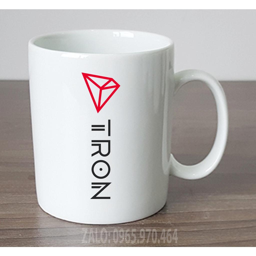 Ly Sứ Có Quai Họa Tiết Đồng Coin TRON - In hình lên ly sứ, cốc theo yêu cầu của bạn - HÌNH LỚP, CÔNG TY