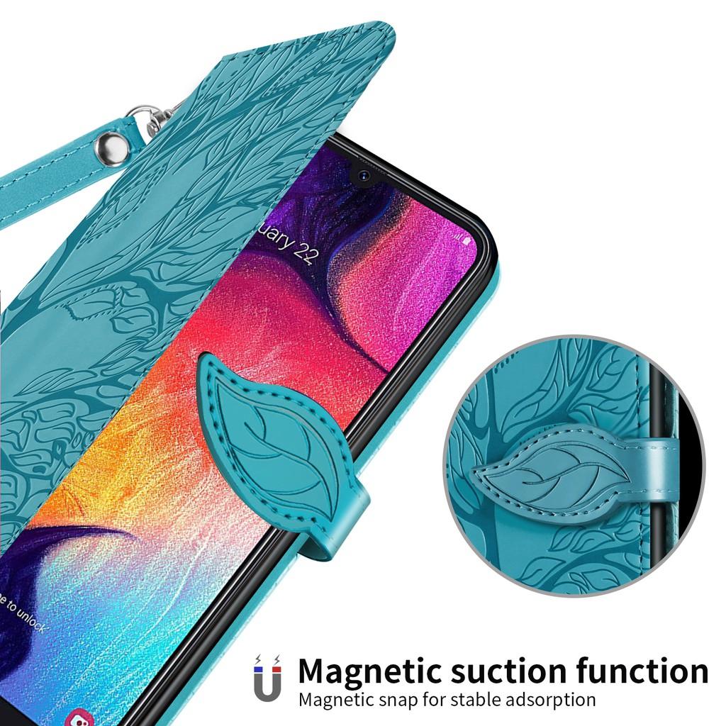 Bao Da Kiểu Ví Gập In Hình Cây 3d Cho Samsung Galaxy A70S A50S A30S A20S A10S A20E A70 A50 A40 A30 A20