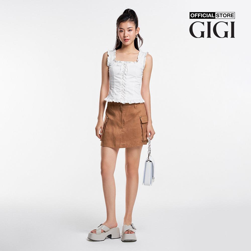 GIGI - Chân váy chữ A mini phối túi hiện đại G3301S231538-13