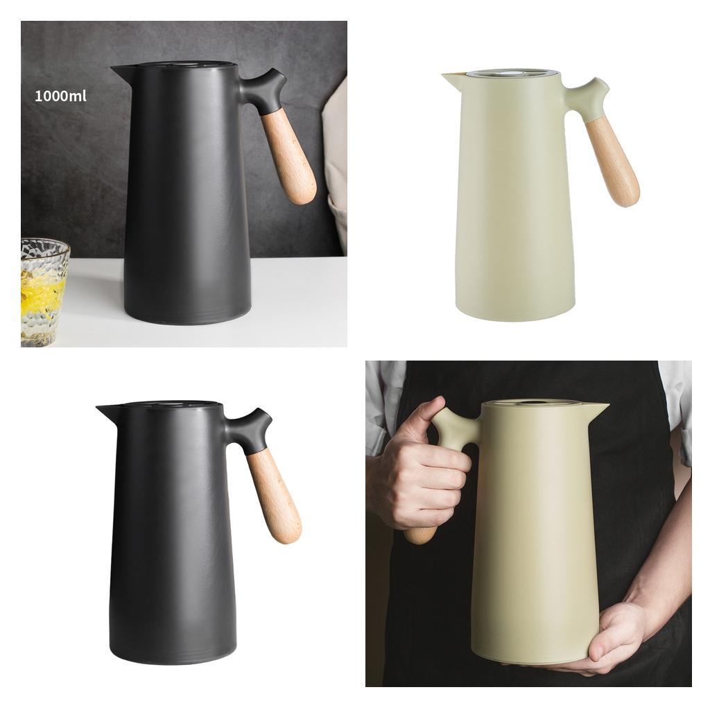 2 Pieces Portable 1000ml Household Glass Liner Coffee Carafe Water Bottle