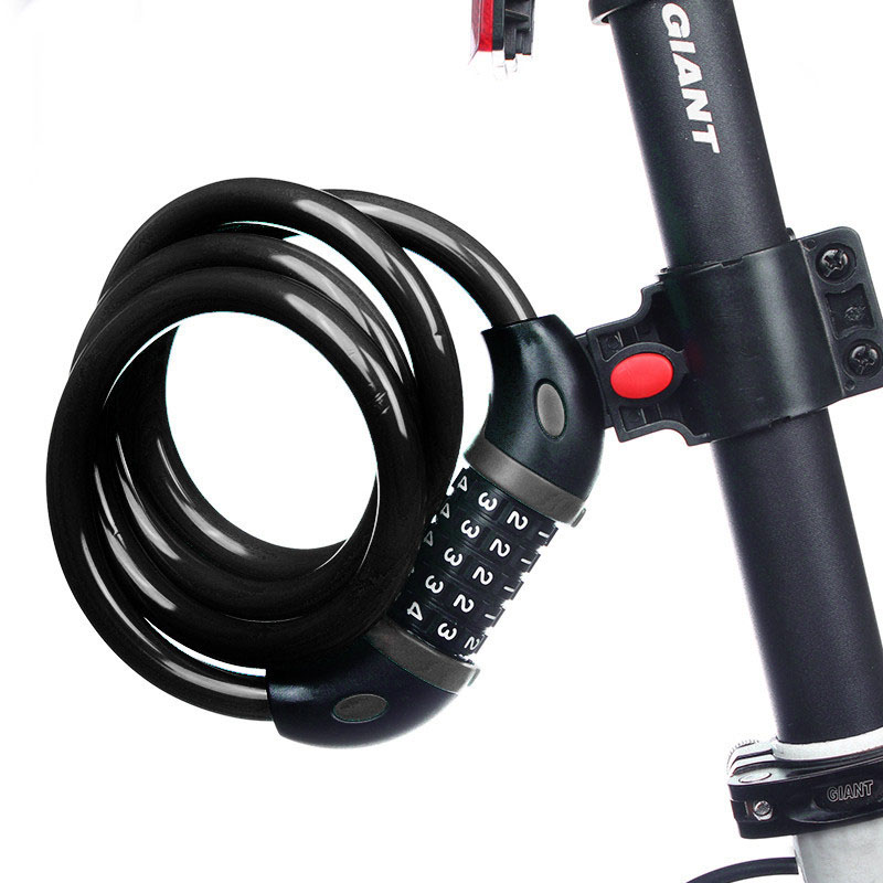 Khóa dây mật khẩu mật mã 5 số chống trộm xe máy xe đạp, khóa số dây dài của nhà tủ chống trộm
