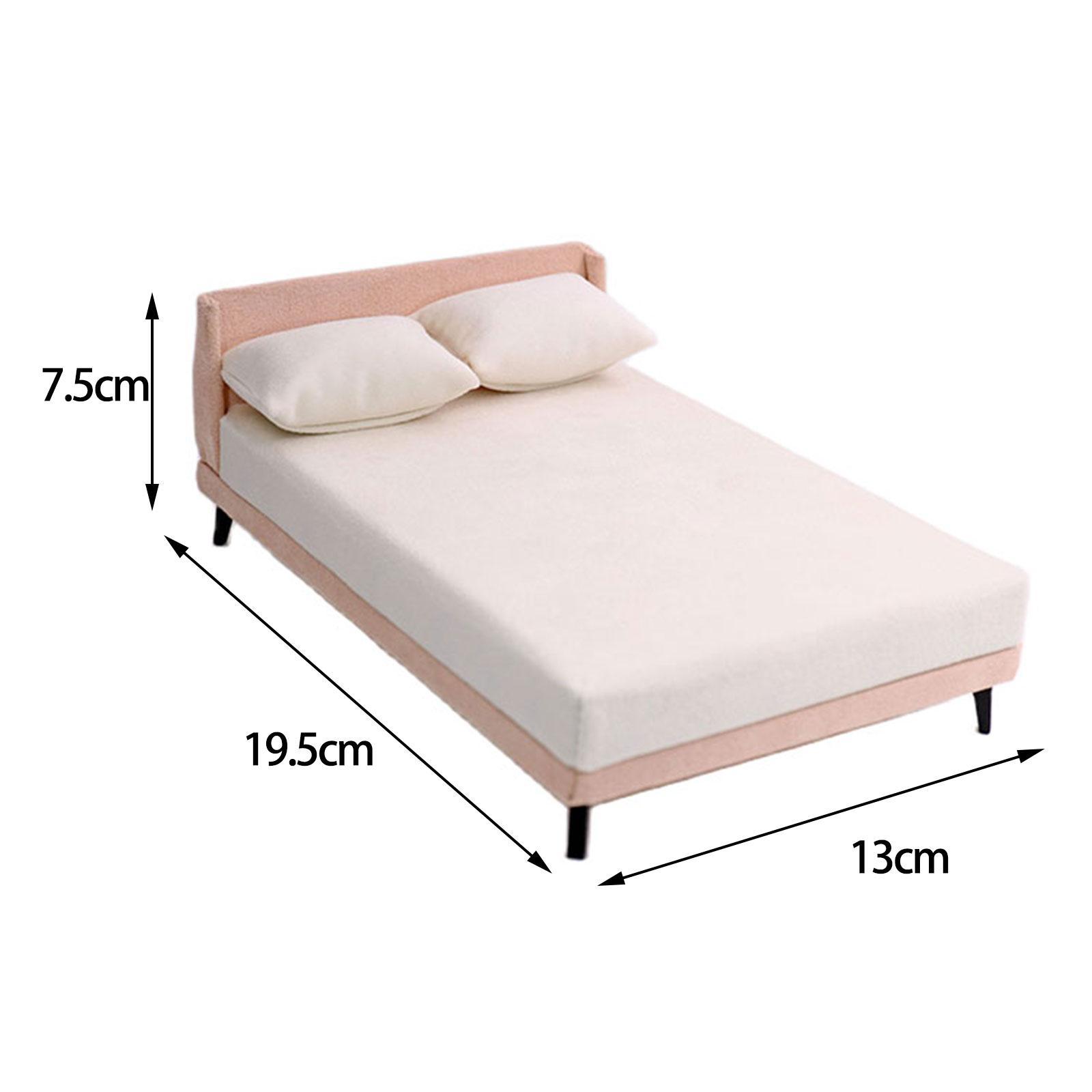 1/12 Miniature Doll Bed Set Party Accessory Toy for Decoration 1/12