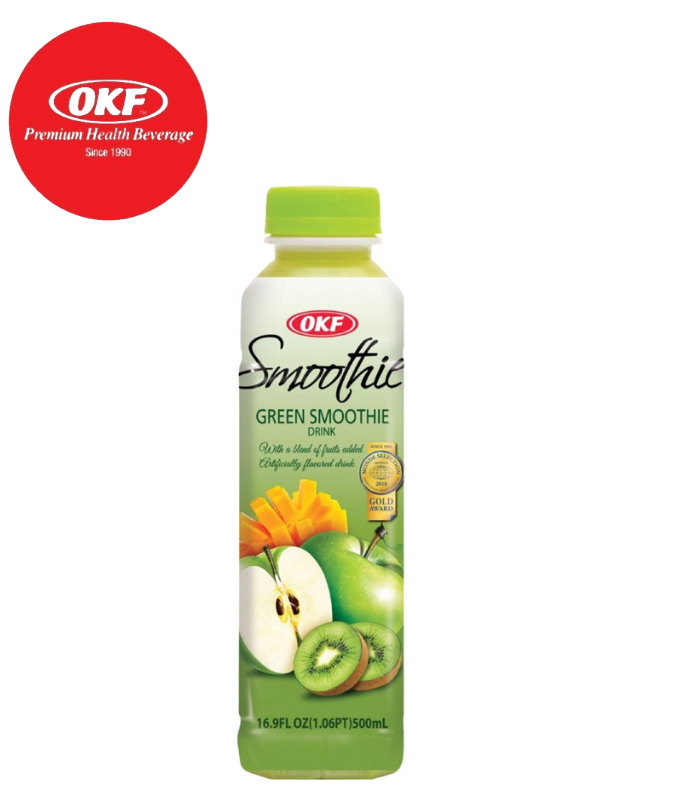 Nước sinh tố trái cây xanh (Táo - Xoài - Kiwi) OKF Hàn Quốc 500ml x 6 chai