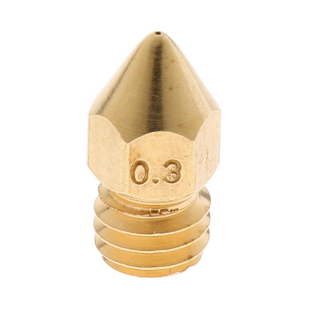 0.3mm Brass Nozzle for 1.75mm 3D Head Hotend Extruder Accessories