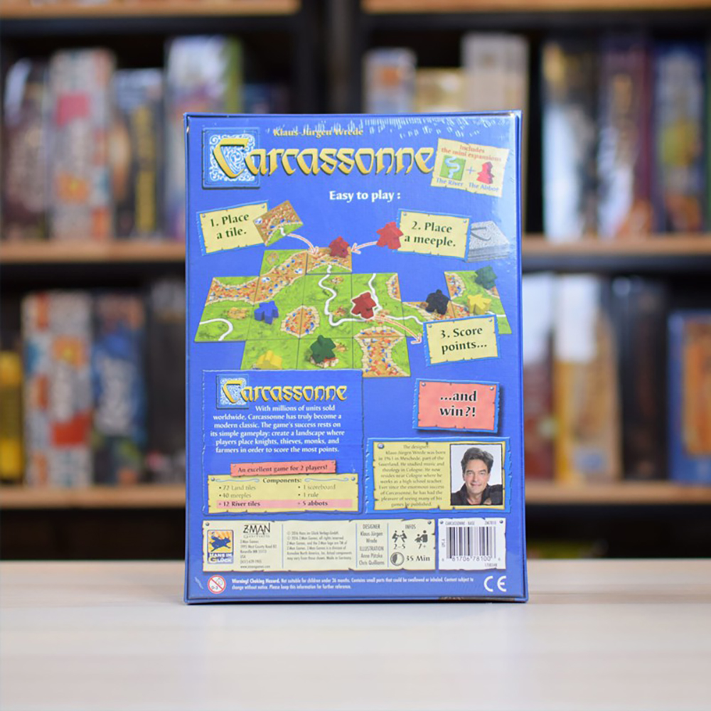 Carcassonne Board Game Bộ Thẻ Bài Trò Chơi Phiêu Lưu Thú Vị Cho 2-5 Người Vui Nhộn