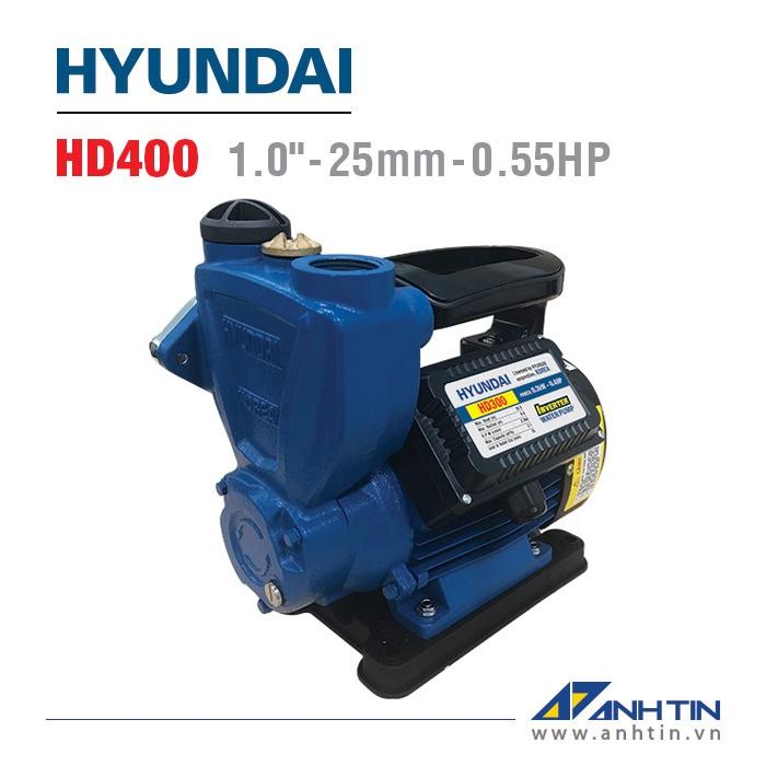 Máy bơm nước đa năng HYUNDAI HD400 | Công suất 400W | 25 mm/ 1 inch | Cột áp 35m - Cột hút 9m