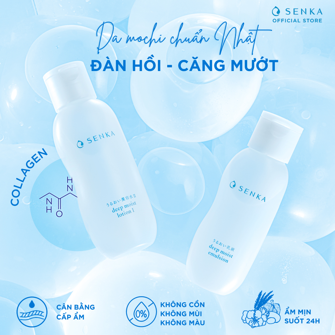 Nước Dưỡng Trắng & Làm mềm da Không Cồn SENKA AQUA BRIGHT LOTION 200ml