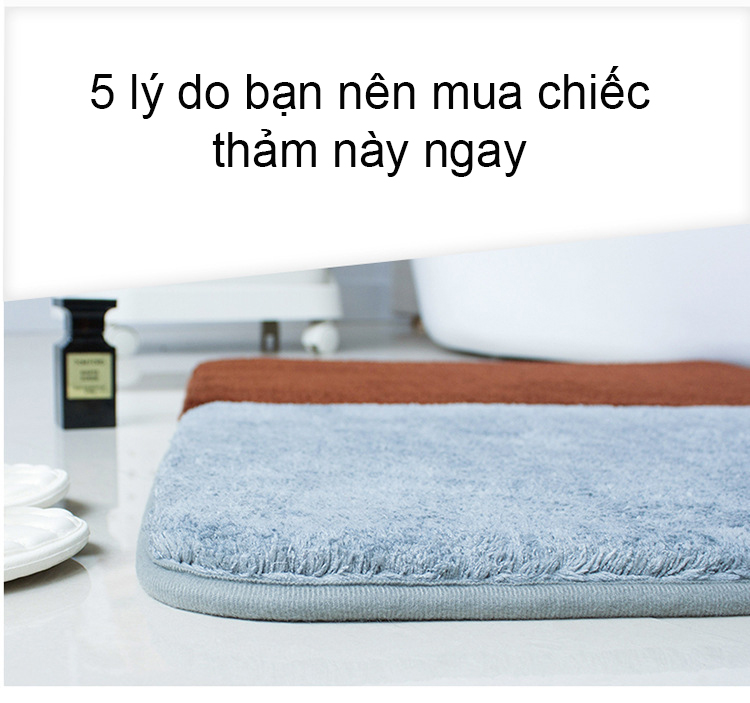 Thảm Chùi Chân, Lau Chân Lông Siêu Hút Nước, Chống Trượt, An Toàn Khi Sử Dụng