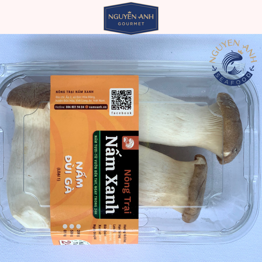 Nấm đùi gà tươi loại 1 200g nông trại Nấm Xanh