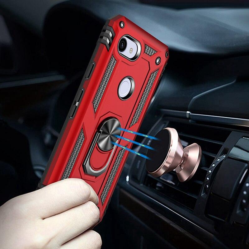Ốp lưng giáp cứng có nhẫn chống cho điện thoại Google Pixel 3A XL