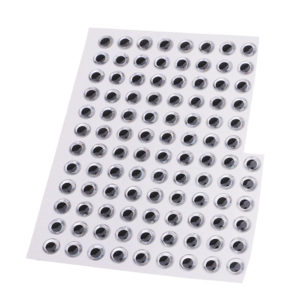 100pcs Fishing Lure Eyes Holographic Self Adhesive Eyes 3D Fish Eye DIY