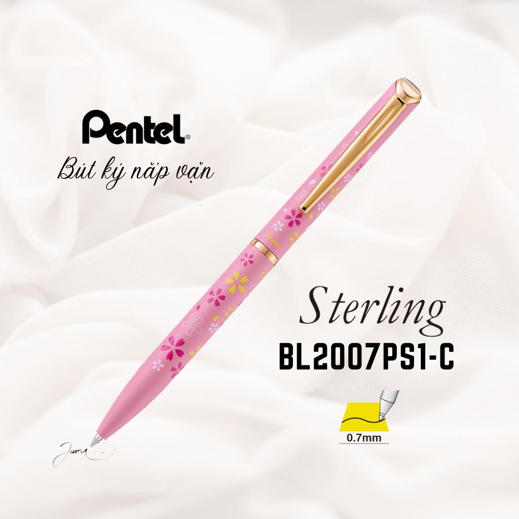 Bút Ký Cao Cấp Pentel BL2007 Ngòi 0.7mm Mực Xanh Có Gác Bút | Thiết Kế Bút Nắp Vặn Thanh Lịch