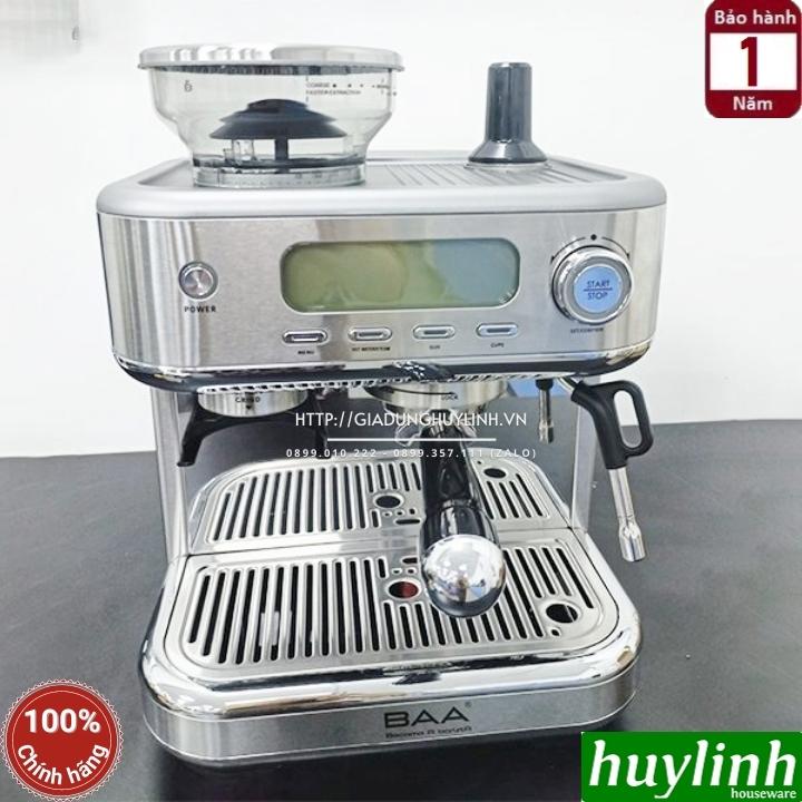 Máy pha cà phê BAA-868 - tích hợp máy xay [150 ly/ngày] - Tặng bộ quà Barista - Hàng chính hãng