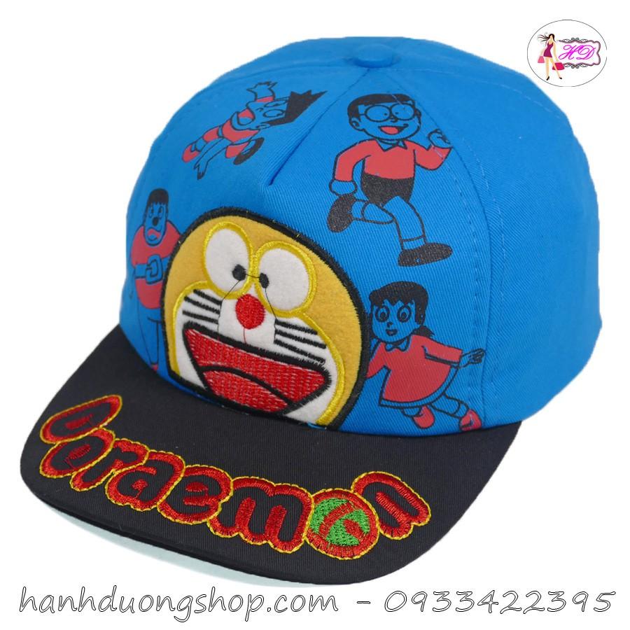Nón kết Doraemon mũ lưỡi trai dành cho trẻ em từ 3-5 tuổi với chất liệu vải cotton thoáng mát cho bé