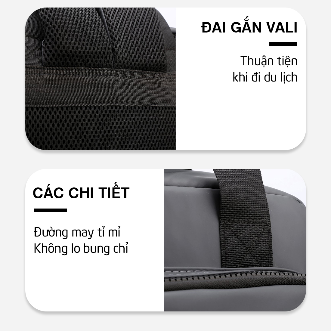 Balo Nam Nữ MENDO - Balo du lịch, công tác trống thấm cao cấp- B8019