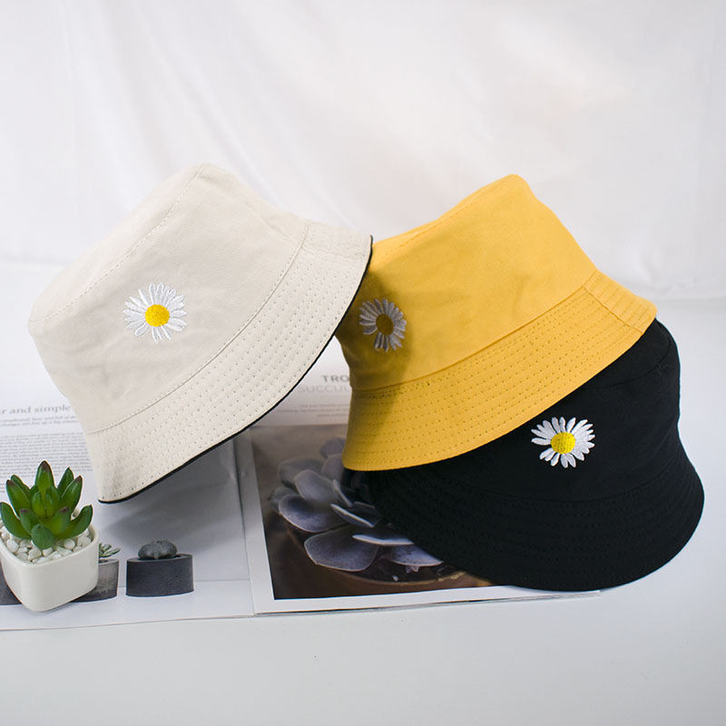 Nón Bucket Đẹp, Mũ Bucket Cụp Vành Nam Nữ, Mũ Chống Nắng Hoa Cúc Siêu Cute MD07