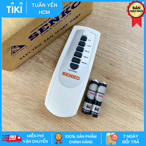 Remote Quạt Senko Điều Khiển Tất Cả Các Loại Như Tr1683, Dr1608, Tr1628, Dh1600 Hàng Chính Hãng - Kèm Pin