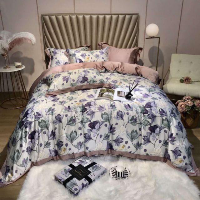 Bộ chăn ga gối lụa tencel 4 món cao cấp