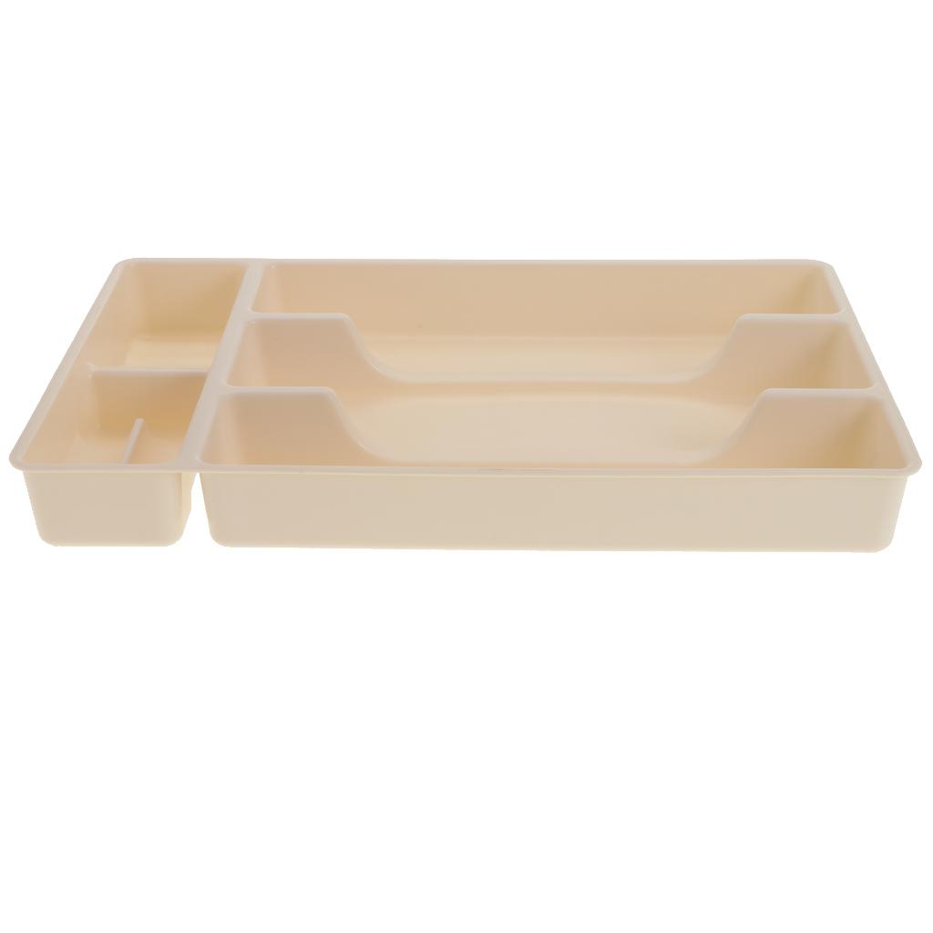 Home Sundries Organizer Office Stationery Storage Box Jewelry Display Tray, 5 Compartments, Multipurpose