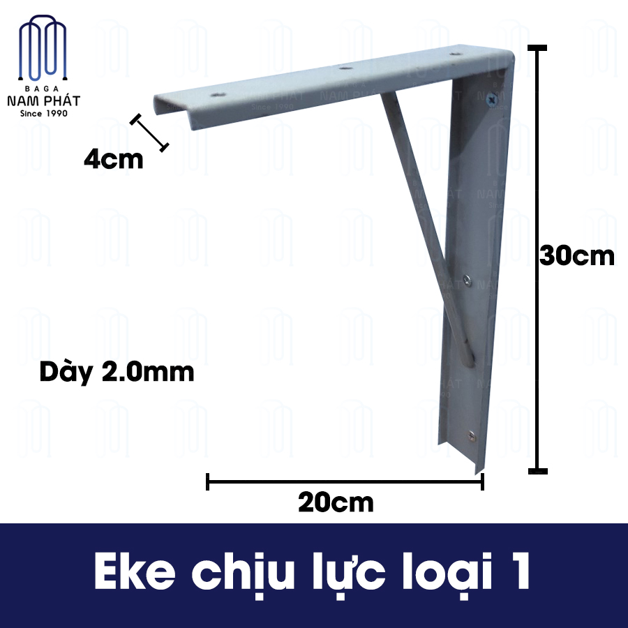 [BÁN THEO CÁI] Giá Đỡ chịu lực chữ L, eke, giá để kệ Nam Phát 20cm 30cm dày 2 li