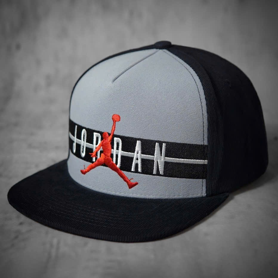 [ Miễn ship / giảm giá ] MŨ NÓN LƯỠI TRAI NAM NỮ SNAPBACK VÀNH PHẲNG JOR.DAN CÁ TÍNH - màu xám đen