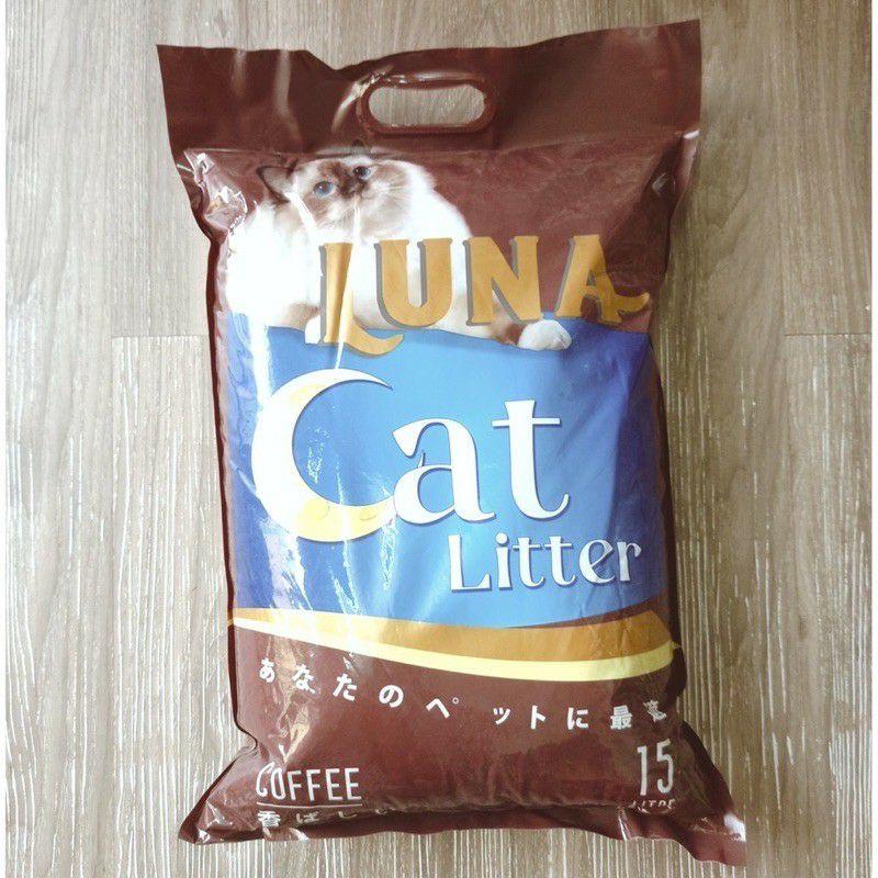 (Nowship_ Grab) Cát vệ sinh cho mèo 15L Catlike Cat litter cafe, Luna caffe 15L, vón cục, khử khuẩn, mùi thơm nhẹ nhàng