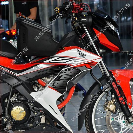 Decal Xe Máy - Tem Trùm dành cho Rời Sonic 150R Đỏ Trắng Đen Cực Chất