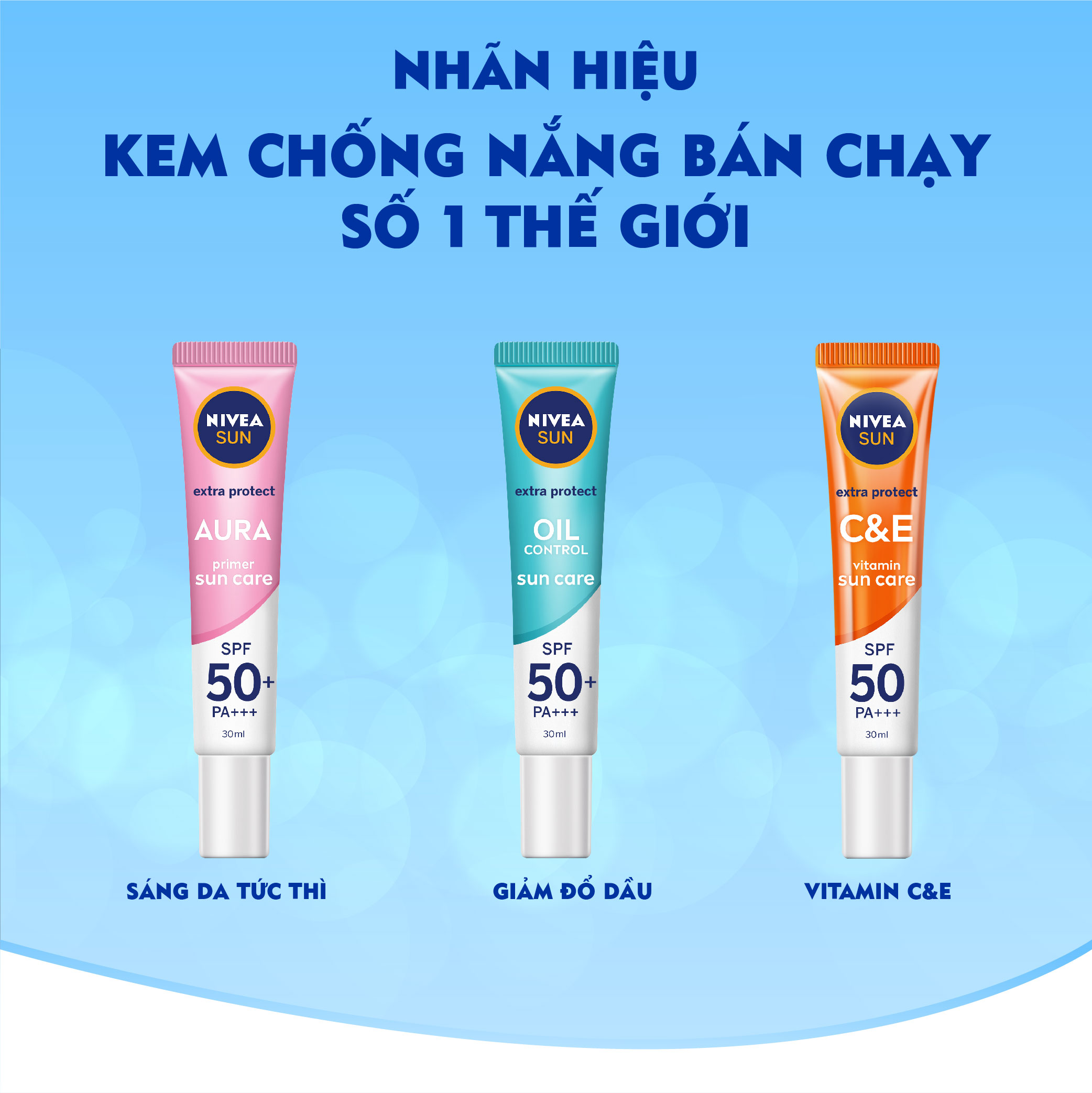 Serum Chống Nắng Và Dưỡng Trắng Da Nivea Sun SPF50 PA+++ 86014