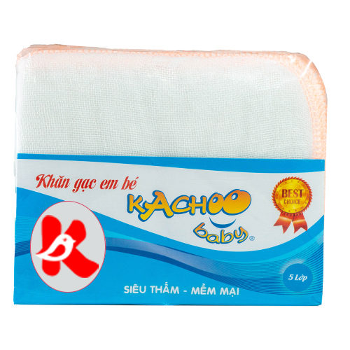 Khăn sữa 5 lớp cotton KACHOOBABY 26 x 31cm Mềm mịn, An Toàn Cho Làn Da Nhạy Cảm thấm hút dùng lau mặt, quàng cổ thấm sữa