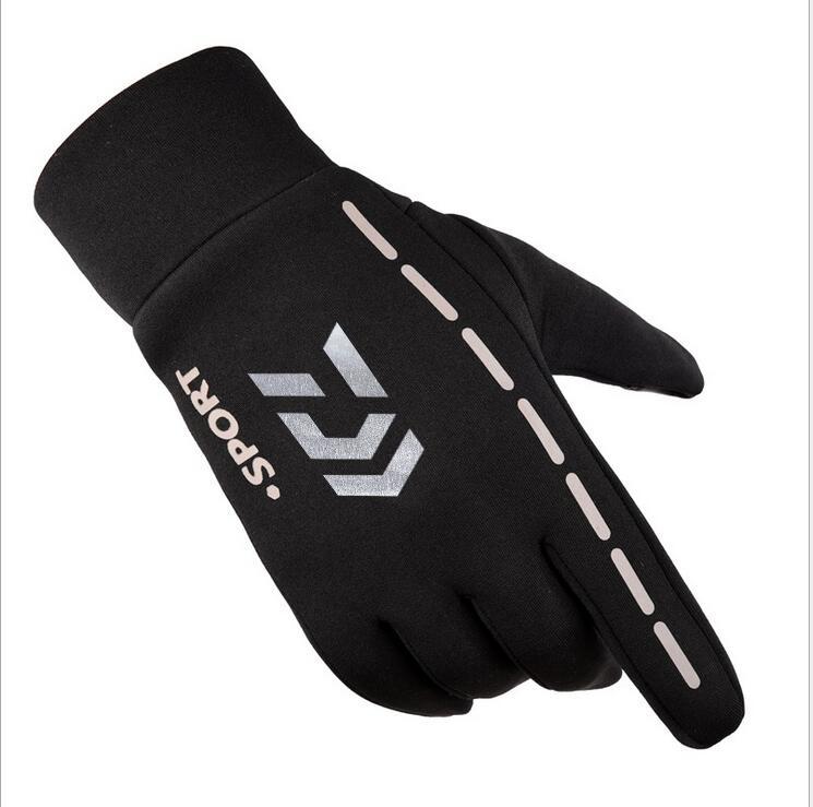 Daiwa Mùa Đông Ấm Áp Câu Cá Găng Tay Bông Đầy Đủ Ngón Tay Mùa Đông Giữ Ấm Chống trượt Găng Tay Đánh Cá Ngoài Trời Cưỡi Đi Bộ Đường Dài Thể Thao