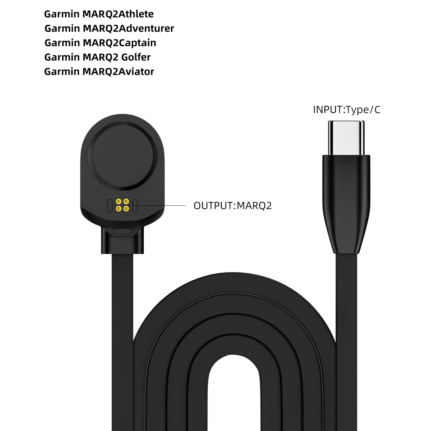 Cáp Sạc USB C cho Đồng Hồ Garmin MARQ 2 Adventurer / Athlete / Aviator / Captain / Golfer - Hàng Chính Hãng