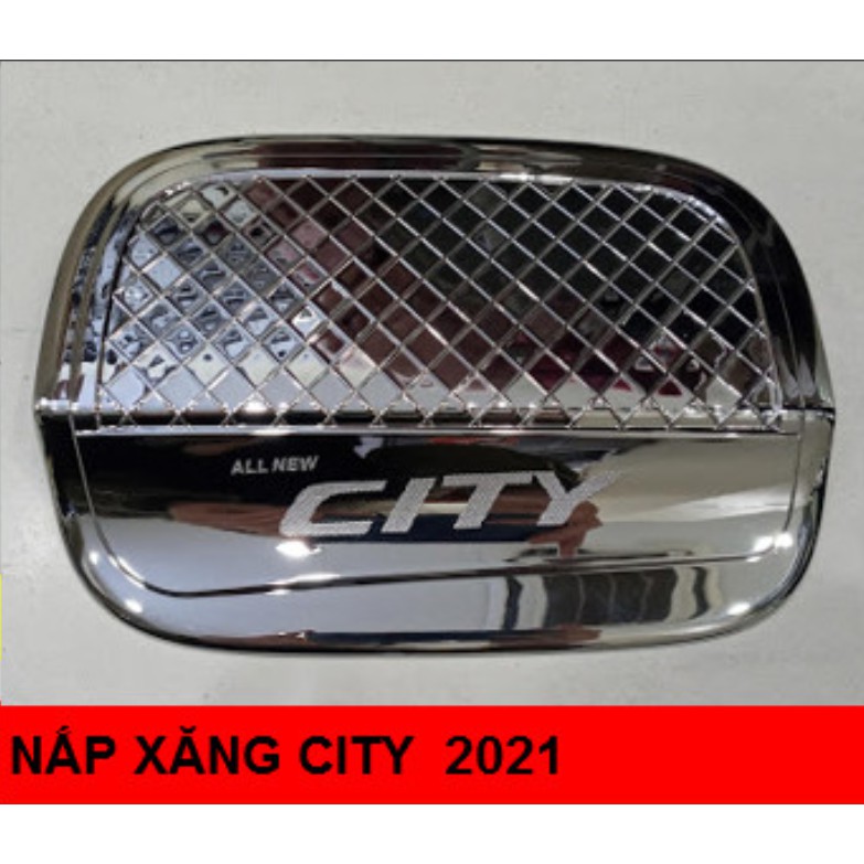 Ốp Nắp Bình Xăng xe Honda City 2021- 2022 Mạ Crom Cao Cấp