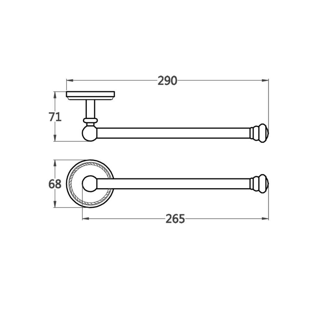 Black Bathroom Towel Rail Wall Mounted Hanging Rod Towel Bar Organizer #A