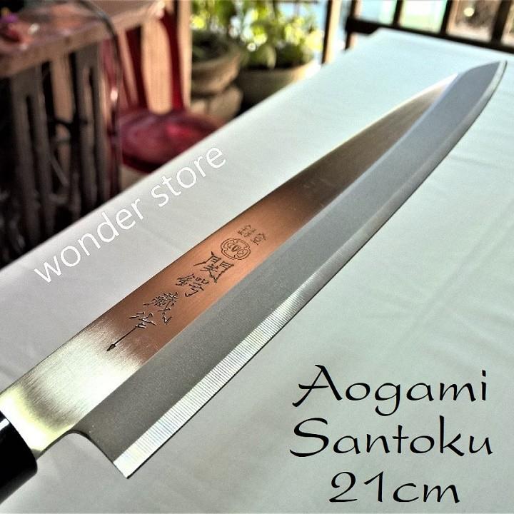 Dao bếp Nhật Bản cao cấp - Aogami Santoku lưỡi dài 21cm (MADE IN JAPAN)