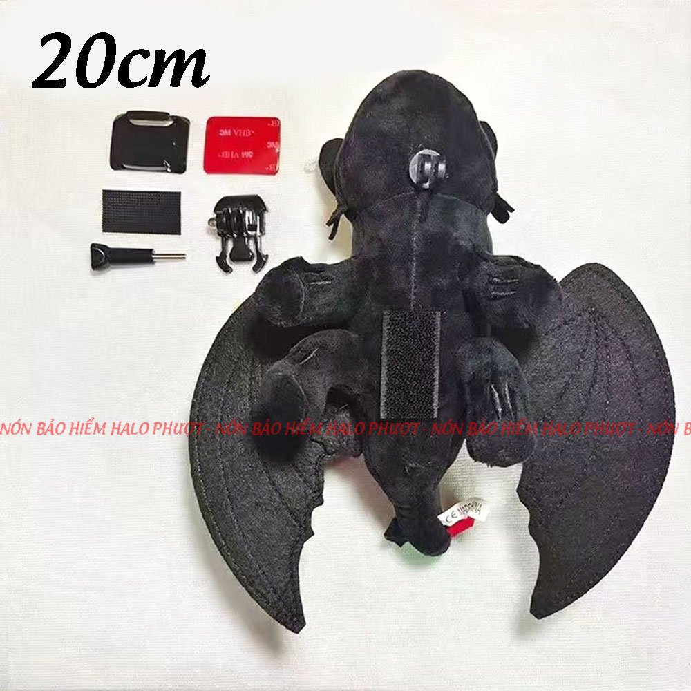 (2 Size - 2 Màu) Rồng Gắn Nón Bảo Hiểm, Rồng Night Fury gắn xe hơi, xe máy