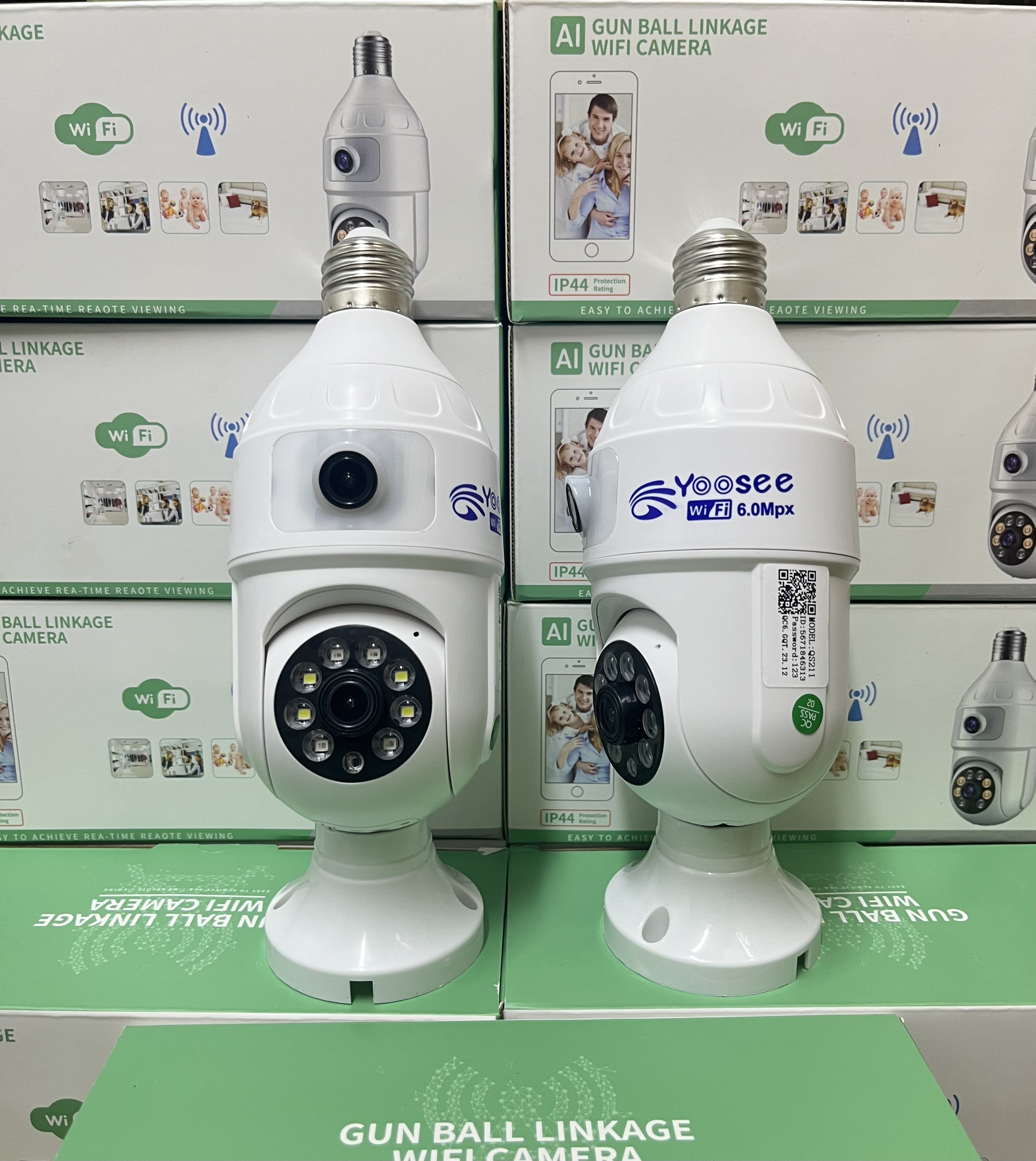 (MẪU MỚI) CAMERA YOOSEE BÓNG ĐÈN 2 MẮT QS211 FHD XEM 2 KHUNG HÌNH, HÌNH ẢNH SẮC NÉT, QUAY ĐÊM CÓ MÀU - HÀNG CHÍNH HÃNG